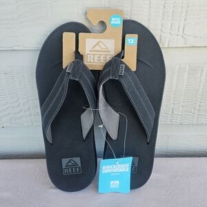 Reef Element TQT Bottle Opener Flip Flop Sandals Men SZ 13 Black Slip-On
